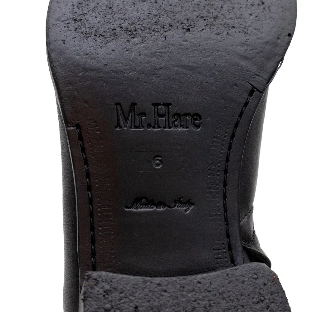 MR. HARE Size 8.5 Trane Black Leather Side Zipper Ankle Boots UK 6 US‎ 7 EU 40